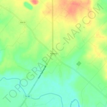 Mappa topografica Helena, altitudine, rilievo