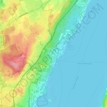 Mappa topografica Possenhofen, altitudine, rilievo
