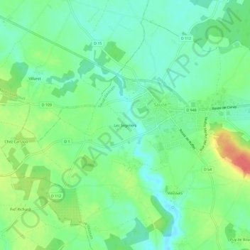 Mappa topografica Les Segeliers, altitudine, rilievo