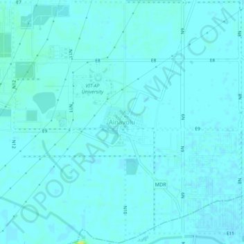 Mappa topografica Ainavolu, altitudine, rilievo