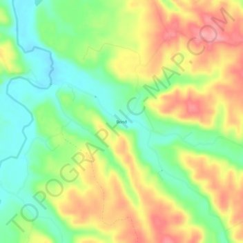 Mappa topografica Bond, altitudine, rilievo