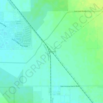 Mappa topografica Magma, altitudine, rilievo