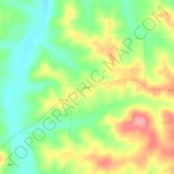 Mappa topografica Graff, altitudine, rilievo