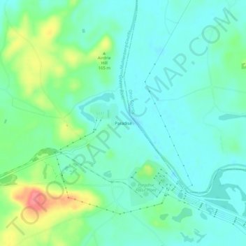 Mappa topografica Paradise, altitudine, rilievo