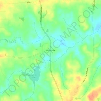 Mappa topografica Woodcraft, altitudine, rilievo