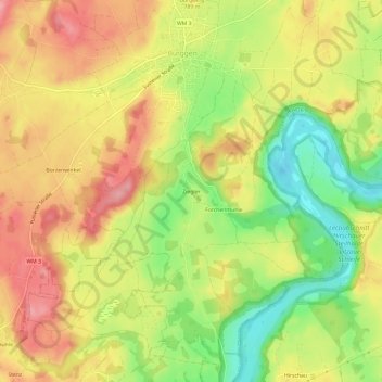 Mappa topografica Ziegler, altitudine, rilievo