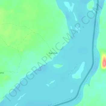 Mappa topografica Garcitas, altitudine, rilievo