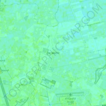 Mappa topografica De Vecht, altitudine, rilievo
