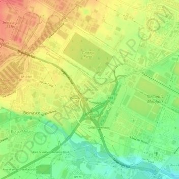 Mappa topografica Fornaci, altitudine, rilievo
