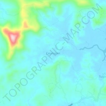 Mappa topografica Casalugan, altitudine, rilievo