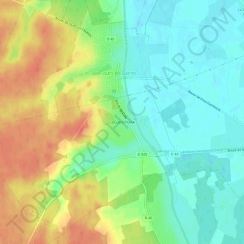 Mappa topografica La Gastonnerie, altitudine, rilievo