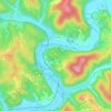 Mappa topografica La Cabanne, altitudine, rilievo
