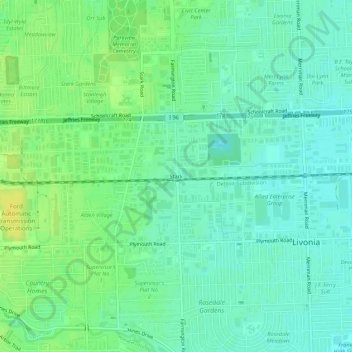 Mappa topografica Stark, altitudine, rilievo