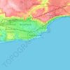 Mappa topografica Folkestone, altitudine, rilievo