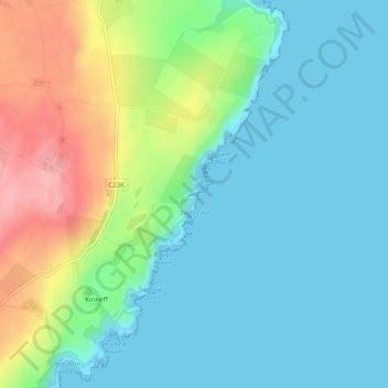 Mappa topografica Burian Hole, altitudine, rilievo