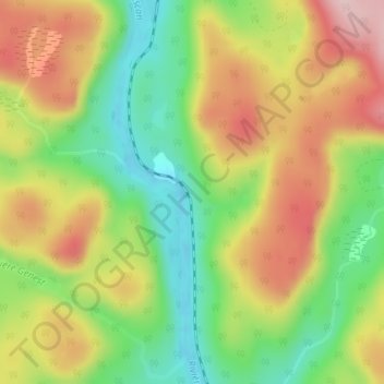Mappa topografica Laurentian Mountains, altitudine, rilievo