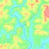 Mappa topografica Dyesville, altitudine, rilievo
