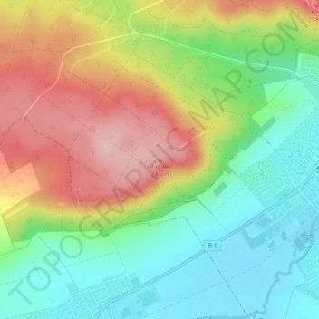Mappa topografica Riepen, altitudine, rilievo