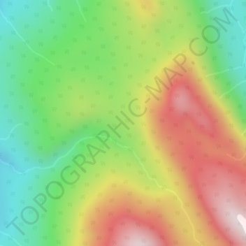 Mappa topografica Rocky Mountains, altitudine, rilievo
