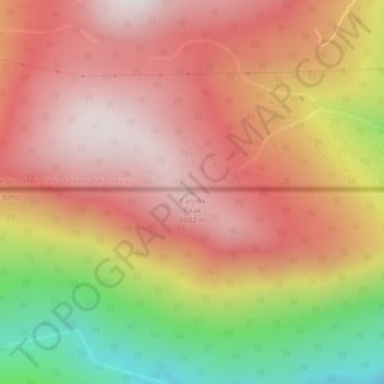 Mappa topografica Canida Peak, altitudine, rilievo