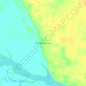 Mappa topografica Sitio São Francisco, altitudine, rilievo