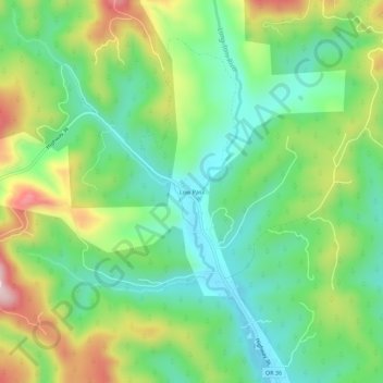Mappa topografica Low Pass, altitudine, rilievo