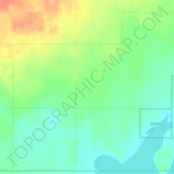 Mappa topografica Lac Cardinal, altitudine, rilievo