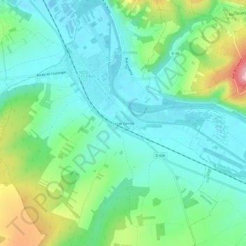 Mappa topografica Sauve Genou, altitudine, rilievo