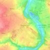 Mappa topografica Feuguerolles, altitudine, rilievo
