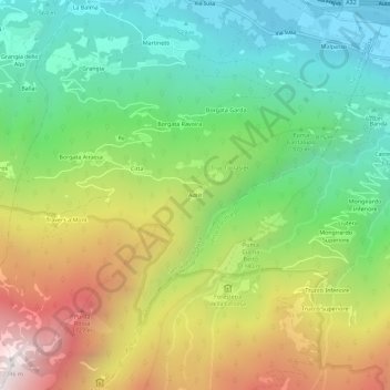 Mappa topografica Adrit, altitudine, rilievo