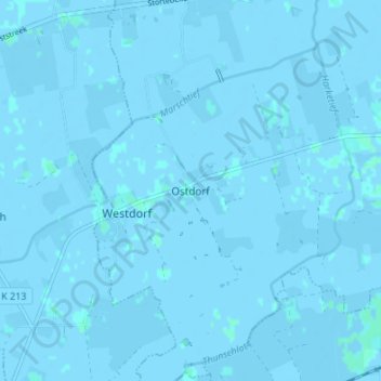 Mappa topografica Ostdorf, altitudine, rilievo