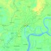 Mappa topografica Narsingdi, altitudine, rilievo