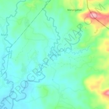 Mappa topografica Maligaya, altitudine, rilievo