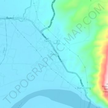 Mappa topografica Paing, altitudine, rilievo