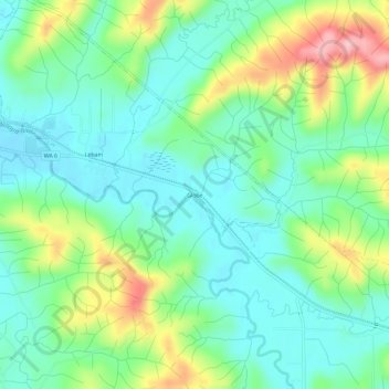 Mappa topografica Globe, altitudine, rilievo