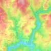 Mappa topografica Virareix, altitudine, rilievo