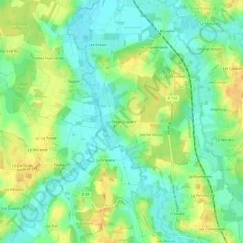 Mappa topografica La Petite Gravière, altitudine, rilievo