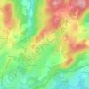 Mappa topografica La Renaudie, altitudine, rilievo