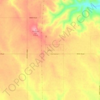 Mappa topografica Gross, altitudine, rilievo