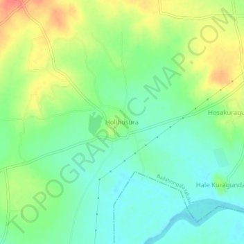 Mappa topografica Kurugunda, altitudine, rilievo