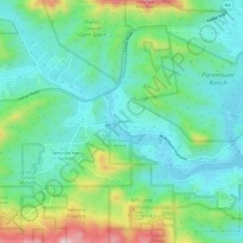Mappa topografica Cornell, altitudine, rilievo