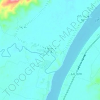 Mappa topografica Calapangan Sur, altitudine, rilievo