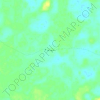 Mappa topografica Tres Lagos, altitudine, rilievo