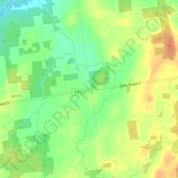 Mappa topografica Kilsyth, altitudine, rilievo