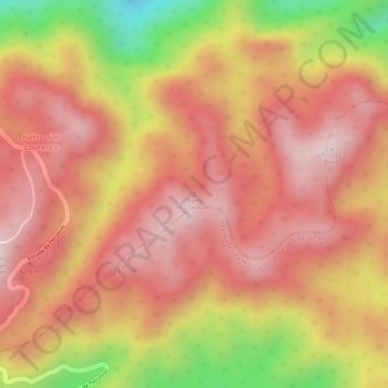 Mappa topografica Morro do Corcovado, altitudine, rilievo