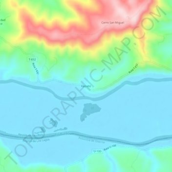 Mappa topografica Yaquito, altitudine, rilievo