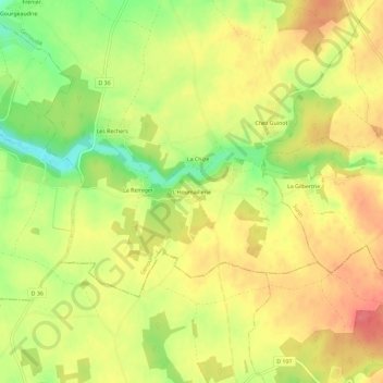 Mappa topografica L'Houmaillerie, altitudine, rilievo