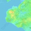 Mappa topografica Ihumātao, altitudine, rilievo