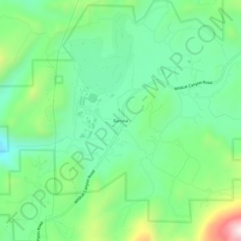 Mappa topografica Barona, altitudine, rilievo