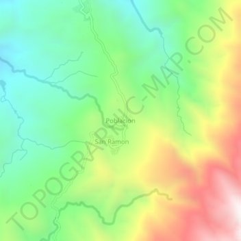 Mappa topografica Poblacion, altitudine, rilievo
